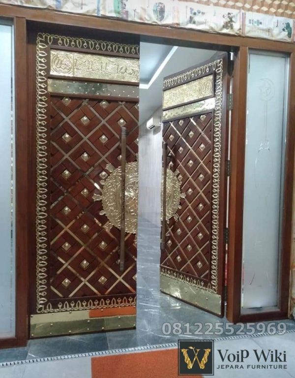 Model Pintu Nabawi Kuningan Kayu Jati Jepara Terlaris Untuk Masjid