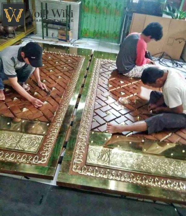 Jual Pintu Nabawi Kuningan Kayu Jati Jepara Terlaris Untuk Masjid