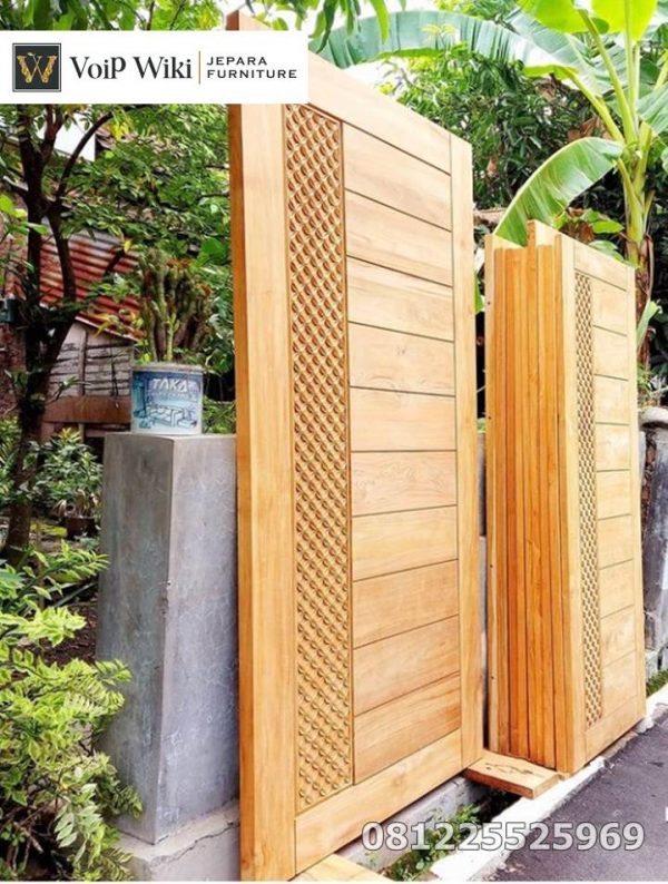 Pintu Minimalis Asimatris Simple Mewah Jati Jepara