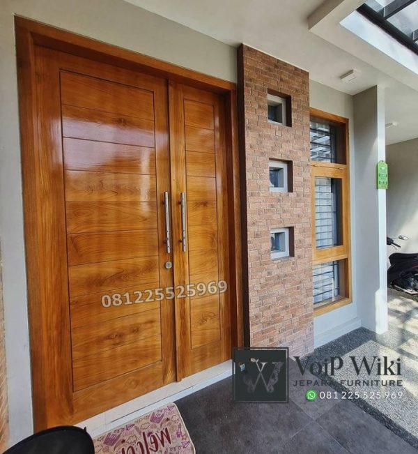 Pintu Minimalis Simple Mewah Jati Jepara