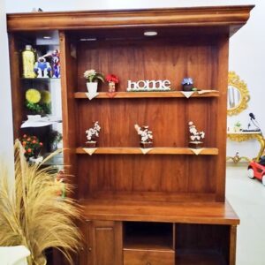 Partisi Penyekat Ruang Tamu kayu Jati Model Atap Profilan