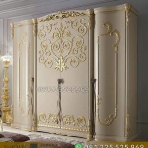 Lemari Pakaian Minimalis Kayu Jati