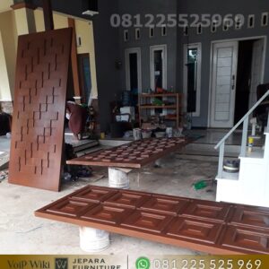 Pintu Jati Minimalis Kotak Kotak Model Terbaru Simple dan Murah