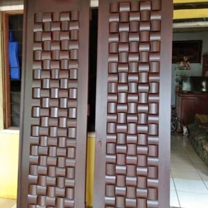 Spesialis Pintu Rumah minimalis Anyaman Desain Ukir 3D Jepara