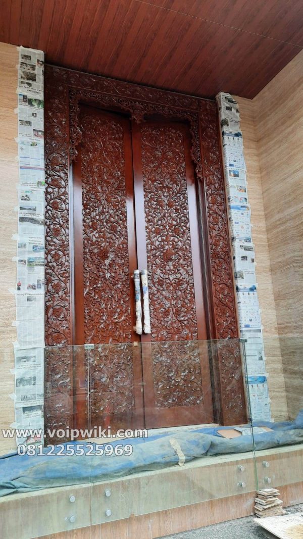 Pintu Rumah Mewah Ukir Jati Jepara