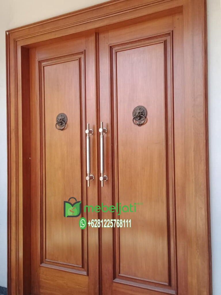 Pintu Kayu Jati Mewah Solid Tanpa Sambungan