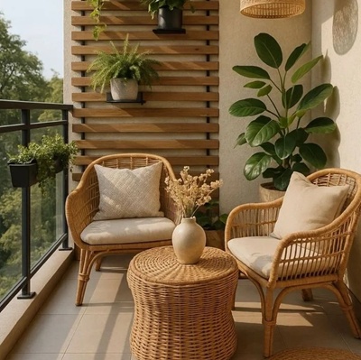 Set Kursi Teras Rotan Sintetis Modern – Desain Minimalis Nyaman untuk Ruang Santai dan Balkon Rumah